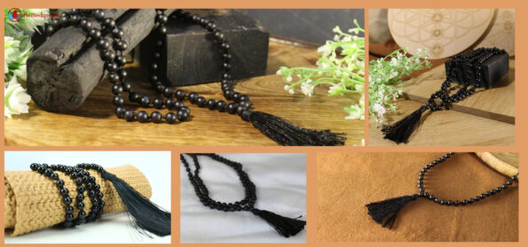 Black Agate Mala 6mm Matte Finish