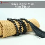 black agate mala matt finish- 6mm