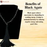 black agate mala matt finish- 6mm