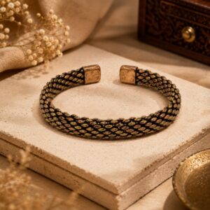 Woven Copper Brass Kada