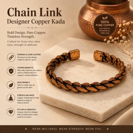 Chain Link Designer Copper Kada