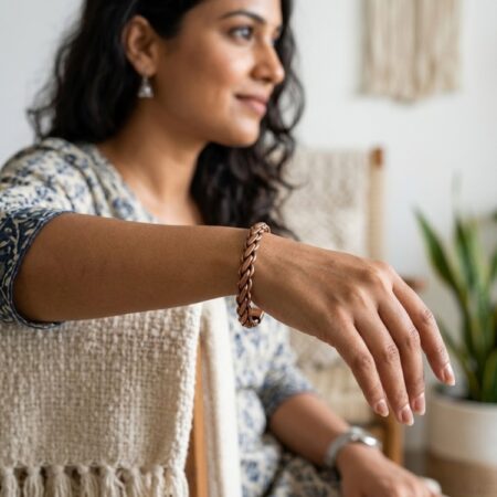 Chain Link Designer Copper Kada