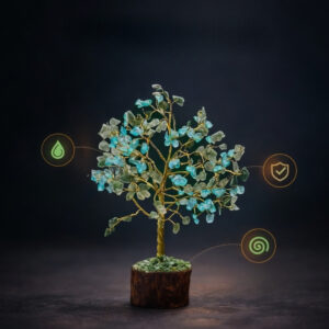 Green Jade and Turquoise Combination Tree 200 Beads