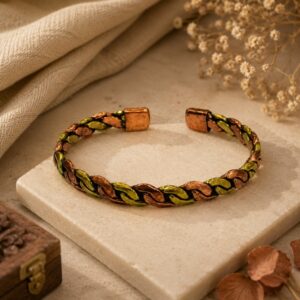 Slim Chain Braided Copper Brass Kada