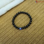 Black Tourmaline With Evil Eye Charm Bracelet