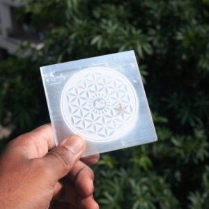Eye of Horus Carved Selenite Plate