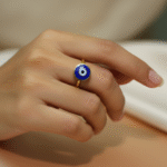 Evil Eye Golden Plated Ring