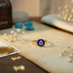 evil eye ring golden