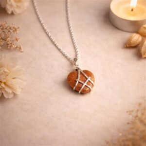 Red Goldstone Heart Pendant