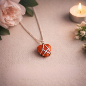 Red Jasper Heart Pendant