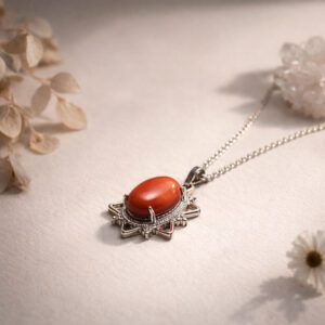 Red Jasper Star Frame Pendant