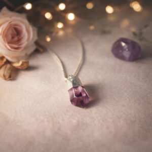 Amethyst Silver Cap Pendant