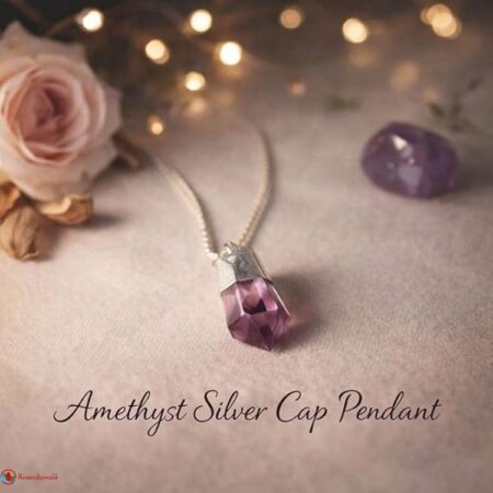 Amethyst Silver Cap Pendant