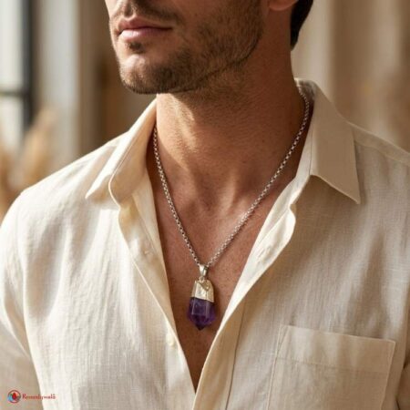 Amethyst Silver Cap Pendant