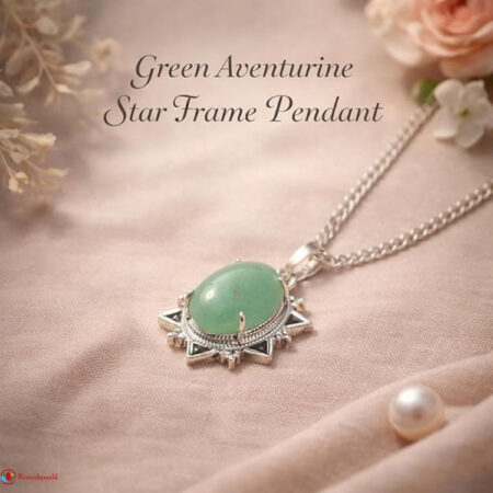 Green Aventurine Star Frame Pendant