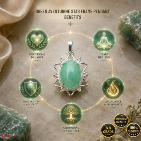 Green Aventurine Star Frame Pendant