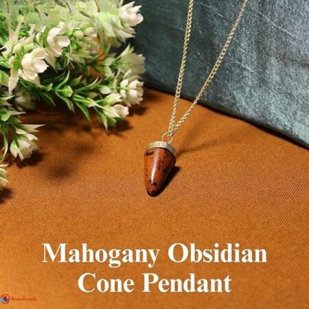 Mahogany Obsidian Cone Polish Cap Pendant