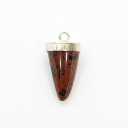 Mahogany Obsidian Cone Polish Cap Pendant