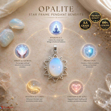 Opalite Star Frame Pendant