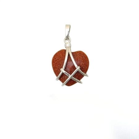 Red Goldstone Heart Pendant