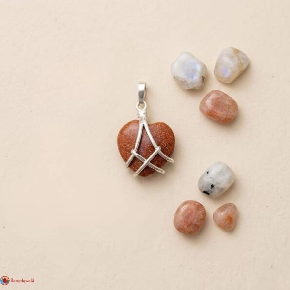 Red Goldstone Heart Pendant