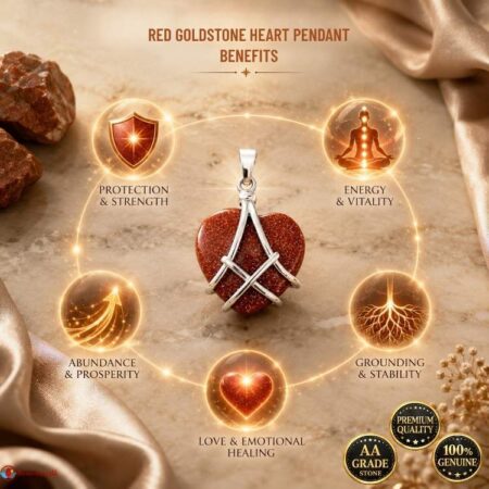Red Goldstone Heart Pendant