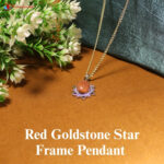 Red Goldstone Star Frame Pendant (3)