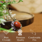 Red Jasper Flower Frame Pendant (5)