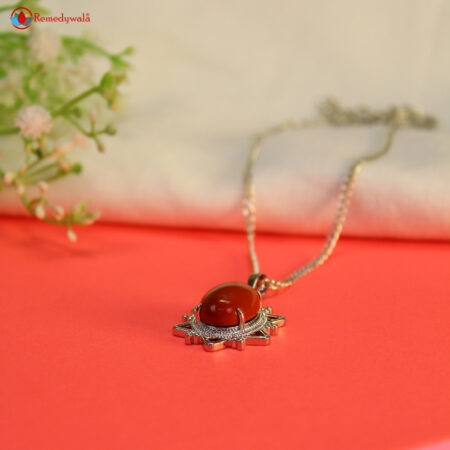 Red Jasper Star Frame Pendant