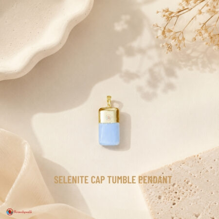 Selenite Cap Tumble Pendant