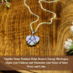 opalite heart shape pendant