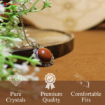 red goldstone flowe pendant (4)