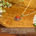 red goldstone flowe pendant (4)