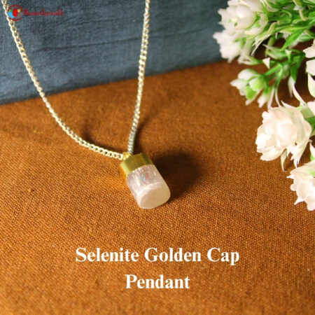 Selenite Cap Tumble Pendant