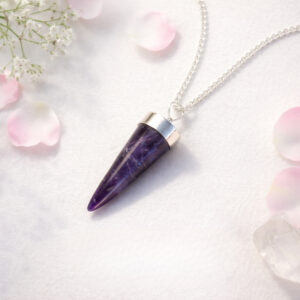 Amethyst Cone Polish Cap Pendant
