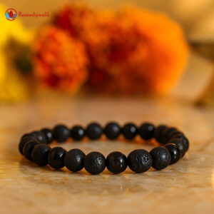 Black Onyx and Lava Stone Bracelet