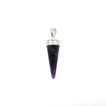 Amethyst Cone Polish Cap Pendant