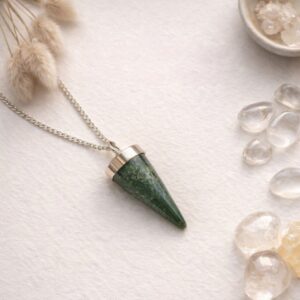 African Jade Cone Polish Cap Pendant