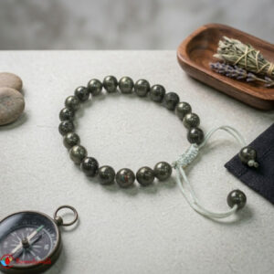 Golden Pyrite Macrame Bracelet