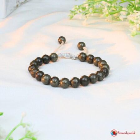 Golden Pyrite Macrame Bracelet