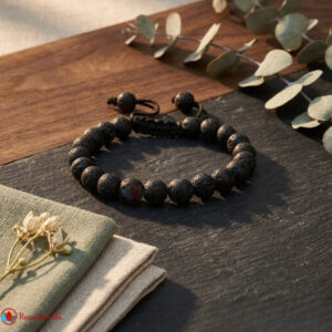 Lava Stone Macrame Bracelet