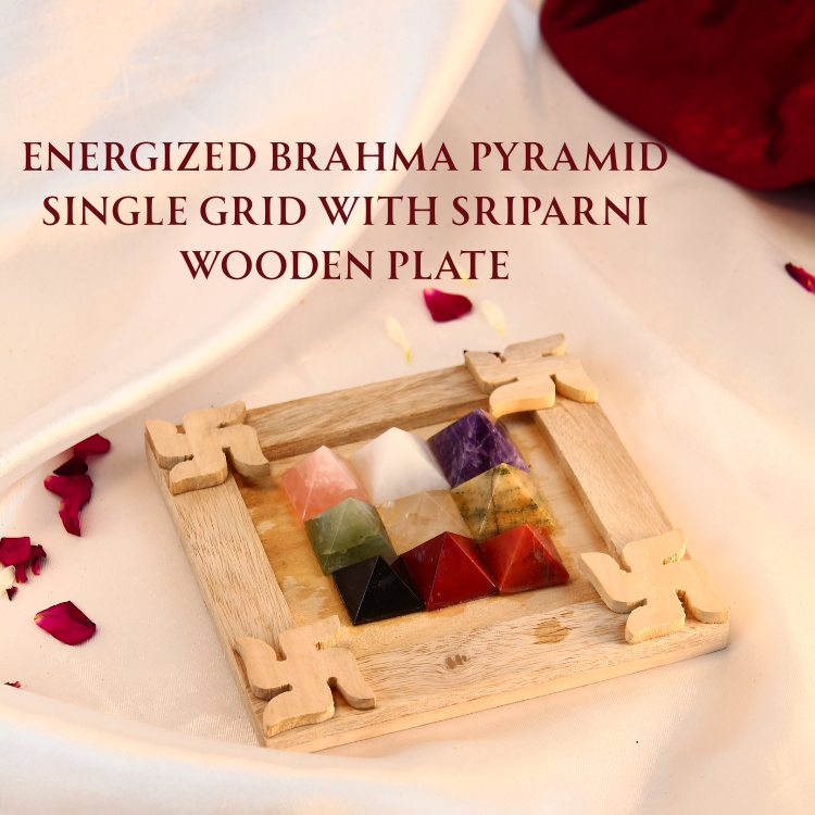 Energized Brahma Pyramid Single Grid with sriparni Wooden Plate