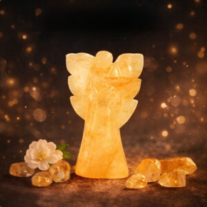 Yellow Citrine Crystal Angel (3 Inch)
