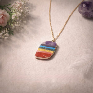 7 Chakra Bonded Stone Pendant