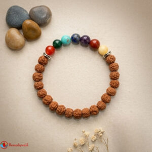 7 Chakra Rudraksha Bracelet – 8mm Beads