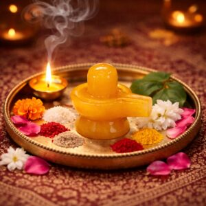 Natural Citrine Stone Shivling