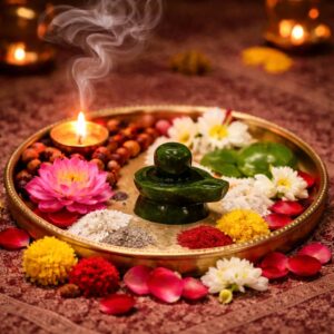 Natural Green Jade Shivling