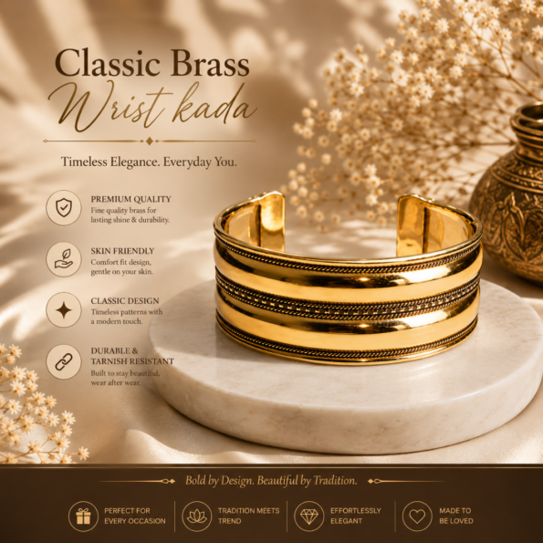 Classic Brass Wrist Kada