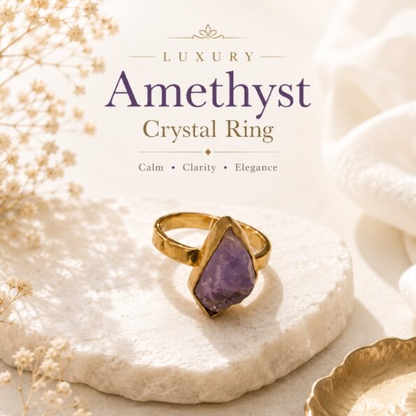 Amethyst Rough Stone Ring