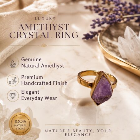 Amethyst Rough Stone Ring